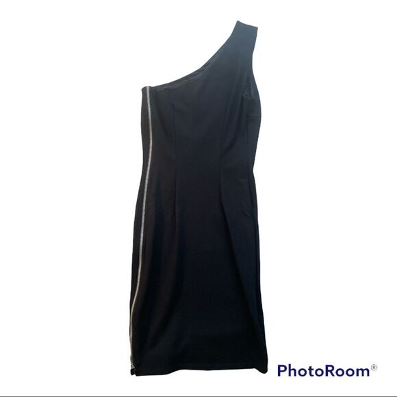 💥 Ali & Jay Gorgeous One Shoulder Form Fitting Side Zipped Dress ~ Size XS 💥 - Picture 6 of 10